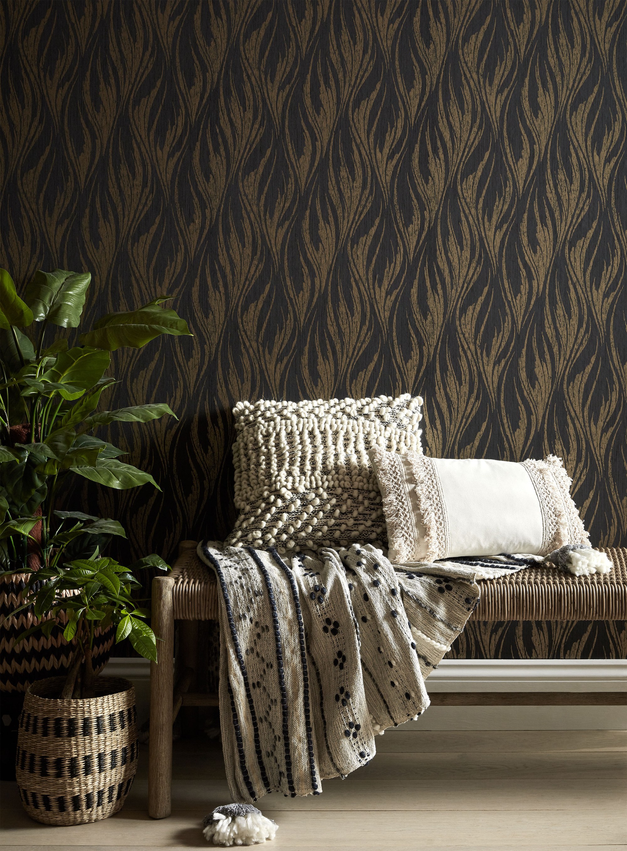 Обои 1838 Wallcoverings Willow Ripple Bracken 2008-146-01